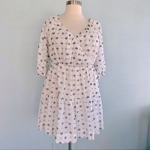 Anthropologie Marcie Textured Tunic Print Dress sz 1X NWT